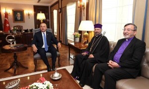 Çavuşoğlu erməni patriarxla görüşdü