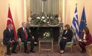 Ərdoğan Yunanıstan prezidenti ilə görüşdü
