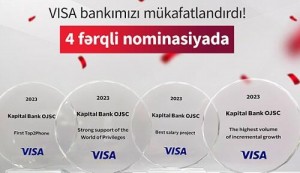 Kapital Bank Visa-nın 4 mükafatına layiq görülüb