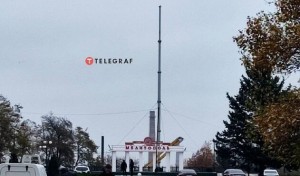 Melitopolda Rusiya bayrağı yığışdırıldı – Foto