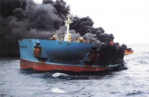 Rusiyada “Yermak” gəmisi yandı