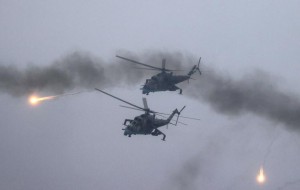 Rusiyanın iki helikopteri aerodormda partladı