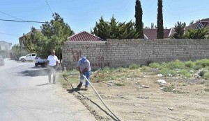 Xəzər rayonunda qanunsuz su xətlərinin qarşısı alındı