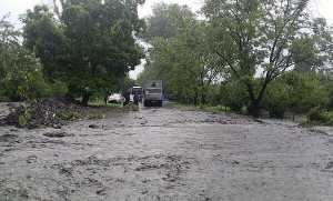 Zaqatalada sel: kəndlər sular altında qaldı – Foto